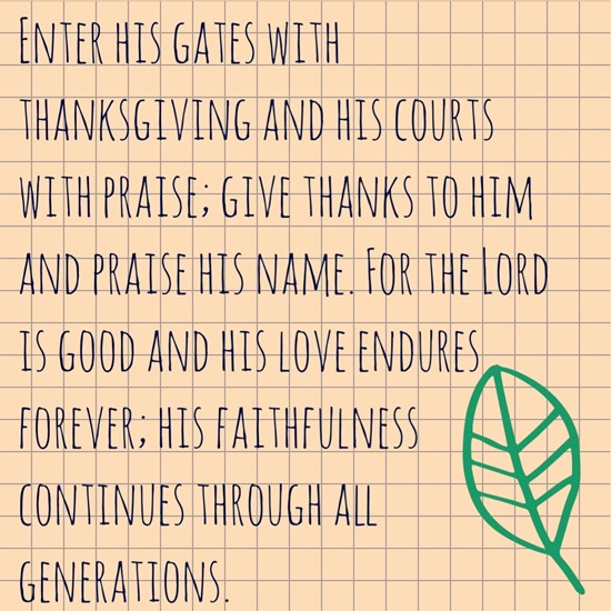 Psalms 100 - free printable
